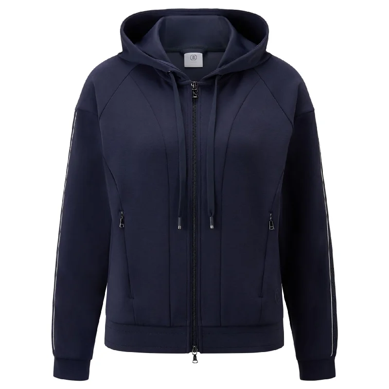 Comfortable Chic Womens Marlena Full Zip Hoodie Navy - SS25