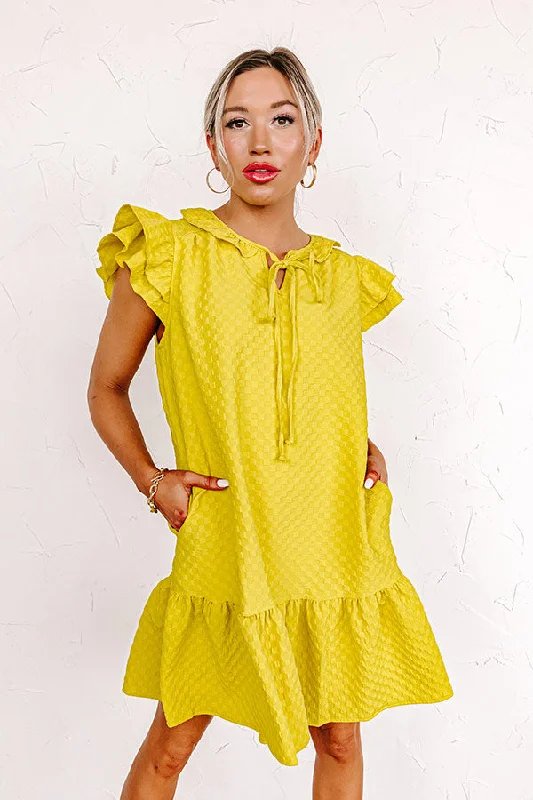 Versatile Outfits Cutest In The Room Shift Dress In Lime Punch