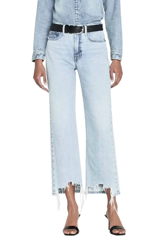 Soft Comfort Wear Le Jane Crop Bite Hem Jeans In Fizz Indigo