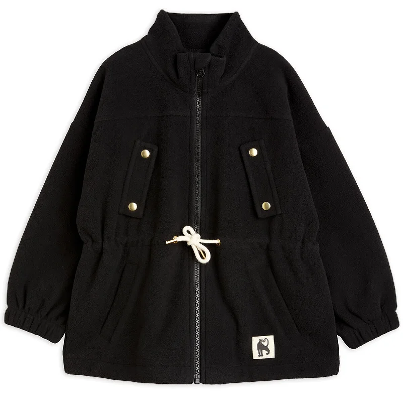 Cozy Fashions Fleece Wind Jacket in Black by Mini Rodini