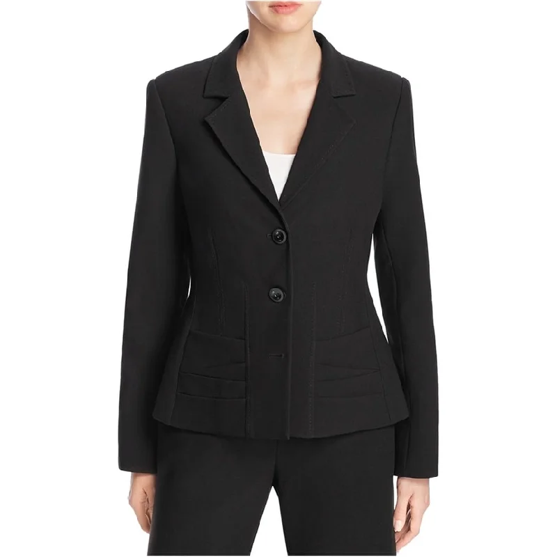 Breezy Comfort Finity Womens Notch Lapel Two Button Blazer Jacket