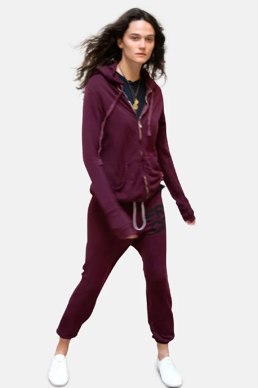 Cozy Chic Wear SUPERFLUFF LUX Zip Hoodie Deep Love
