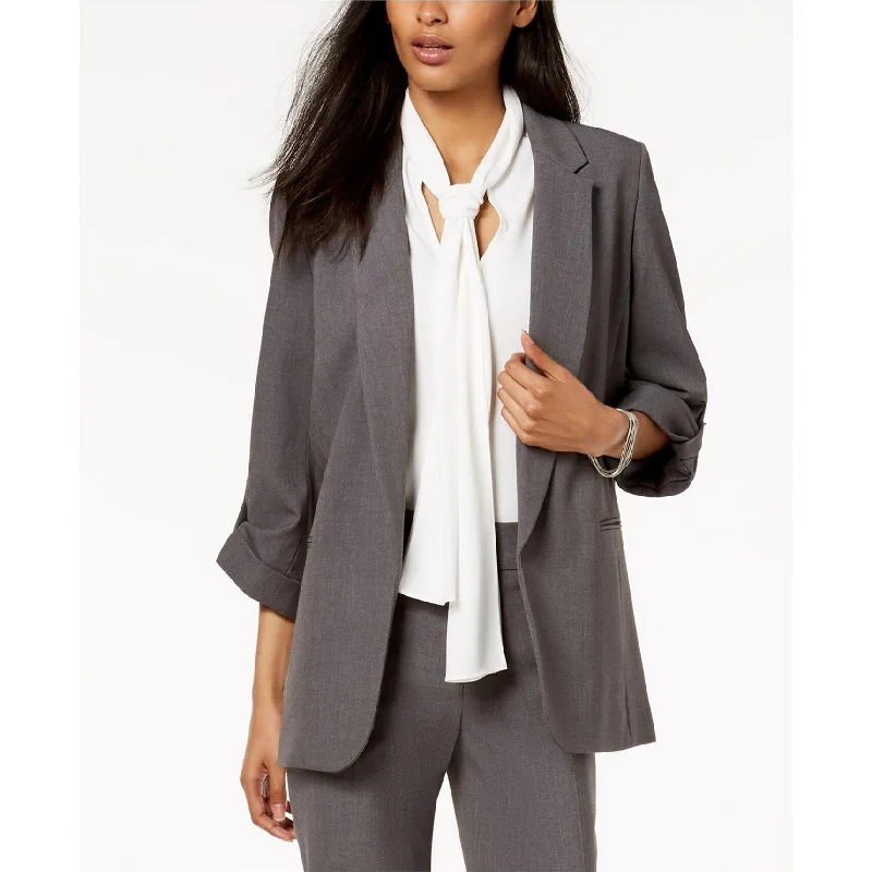 Fashion Comfort Nine West Womens Open Front Blazer Jacket, Grey, Large