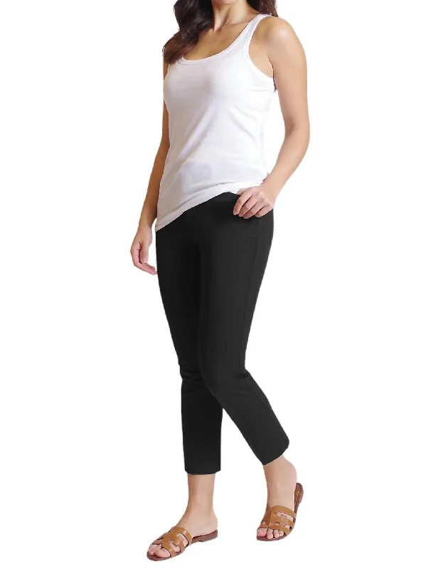 Cozy Essentials Wear Casey Crop Jean In Black