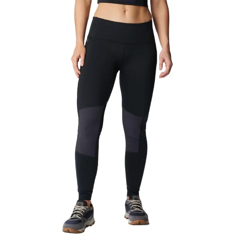 Soft Fabric Looks Back Beauty Warm Hybrid Legging In Black