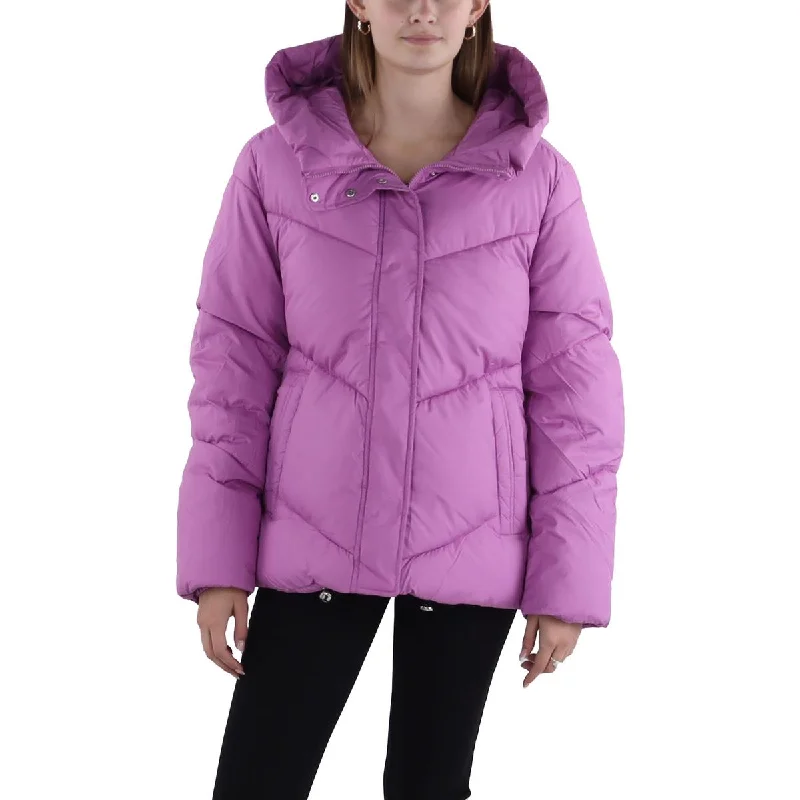 Comfortable Sweaters Sam Edelman Womens Hooded Short Puffer Jacket