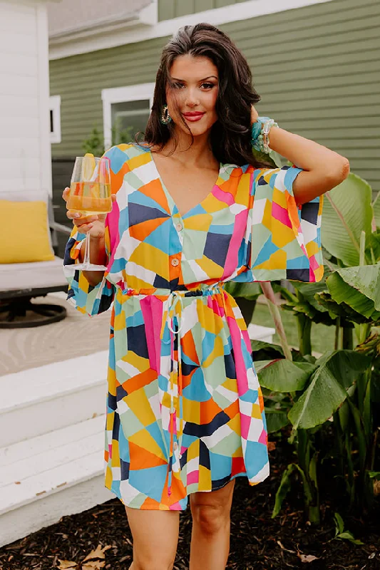 Stylish Jackets Bring The Party Color Block Mini Dress