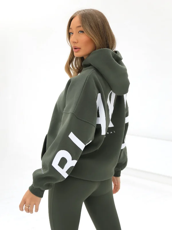 All-Day Outfits Isabel Oversized Hoodie - Khaki Green