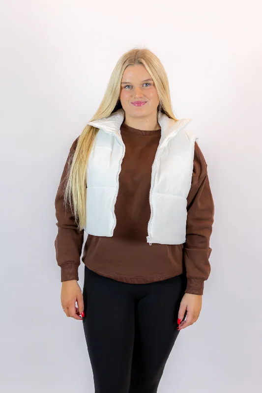 Cozy Essentials Wear Shelby Puffer Vest | Ivory