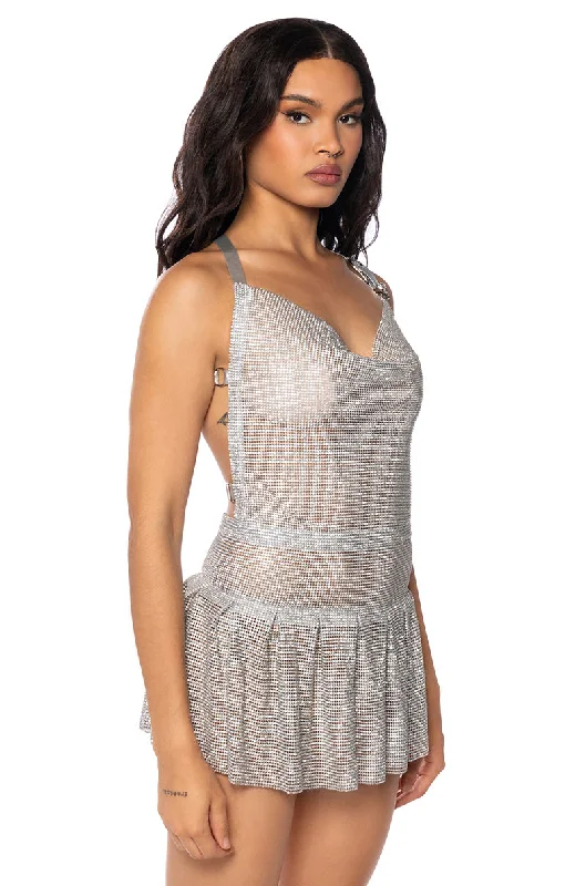 Comfortable Fitwear MAKE YOU MISS ME RHINESTONE MINI DRESS