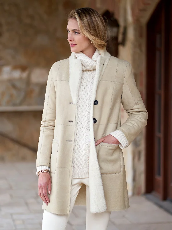 Stylish Fit Dunja Reversible Shearling Coat