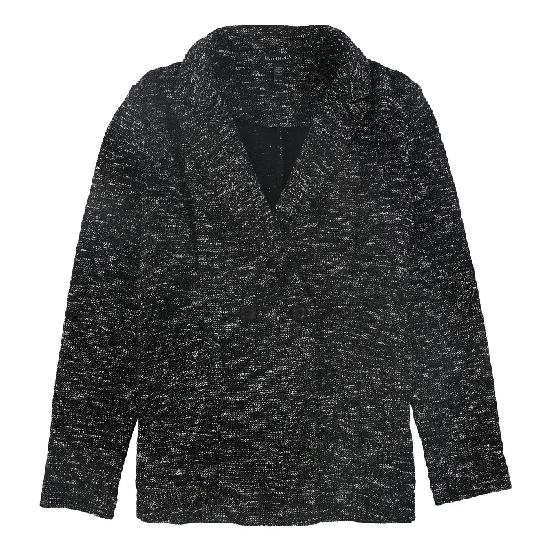 Chic Outfits Eileen Fisher Womens Textured One Button Blazer Jacket, Black, X-Small