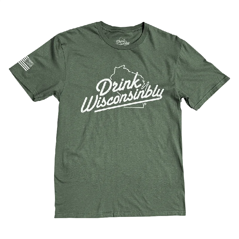 All-Day Style Military Green T-Shirt