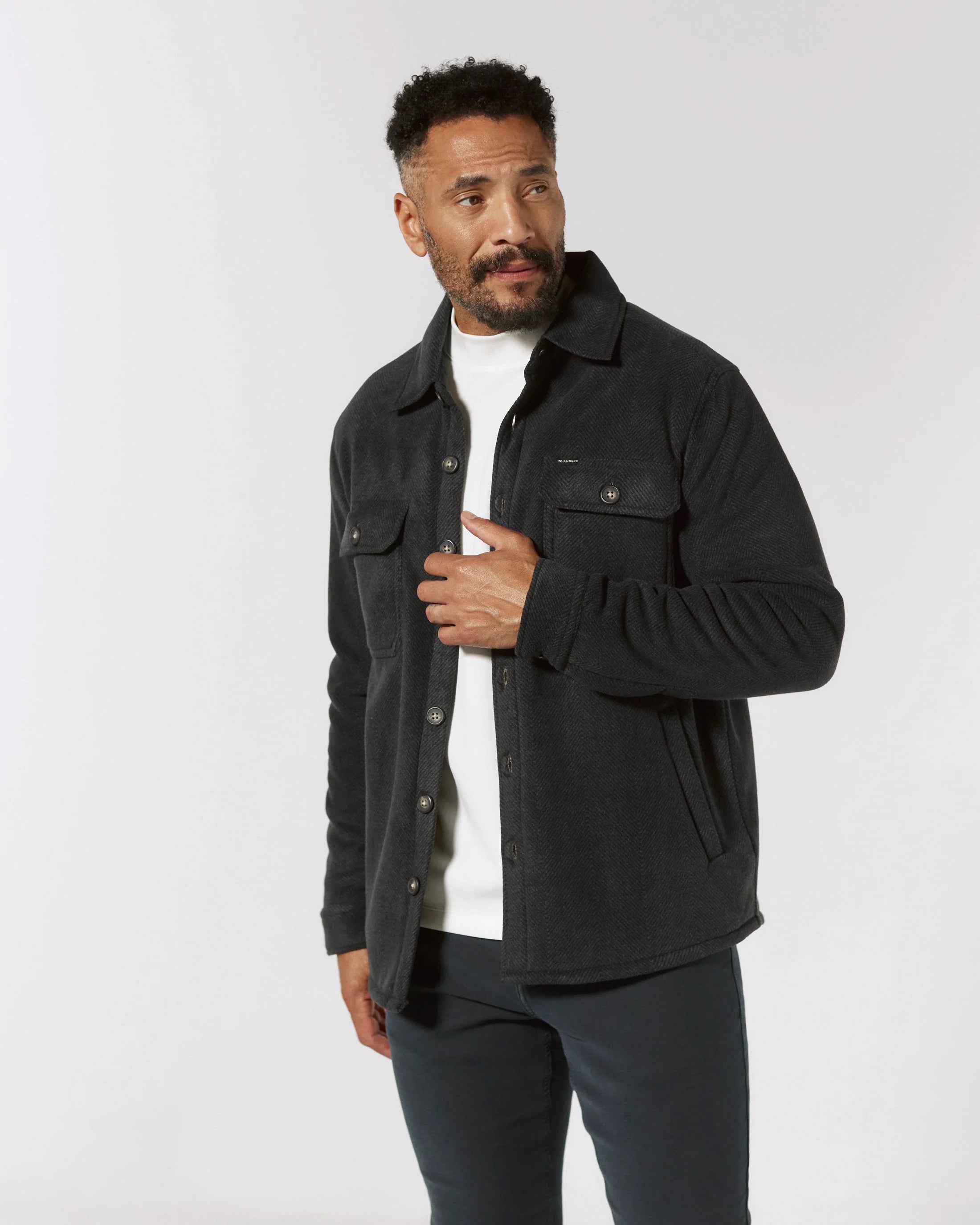Easy-to-Wear Generation Sherpa Shacket | Charcoal