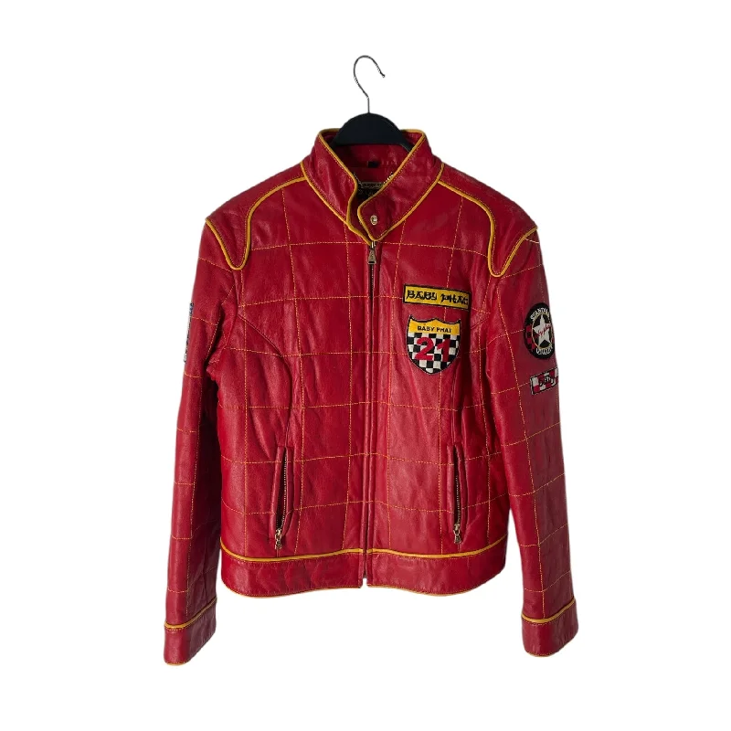 Comfortable Fitwear baby phat/Leather Jkt/XL/Leather/RED/RED GENUINE LEATHER
