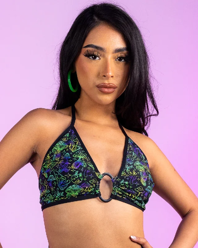 Light Comfort Sonic Shroom O-Ring Halter Top