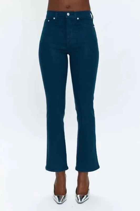 Soft Casuals Lennon High Rise Crop Boot Jean In Coated Atlas