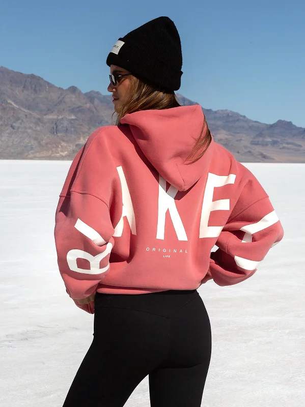 Soft Feel Isabel Oversized Hoodie - Sunrise Coral