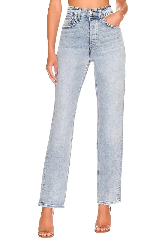 Soft Trends Cassidy Mid Rise Straight Leg Jeans In La Brea