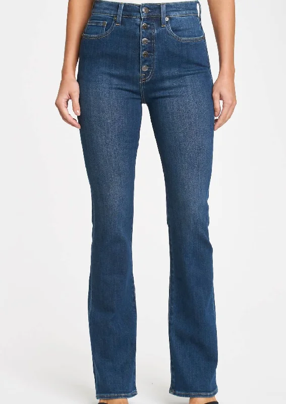 Elegant Wear Dana High-Rise Flare Jean In Blue
