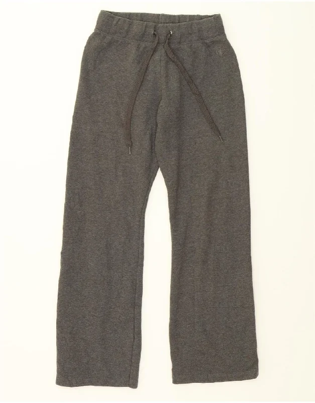 Soft Knitwear CHAMPION Womens Tracksuit Trousers UK 10 Small  Grey Cotton
