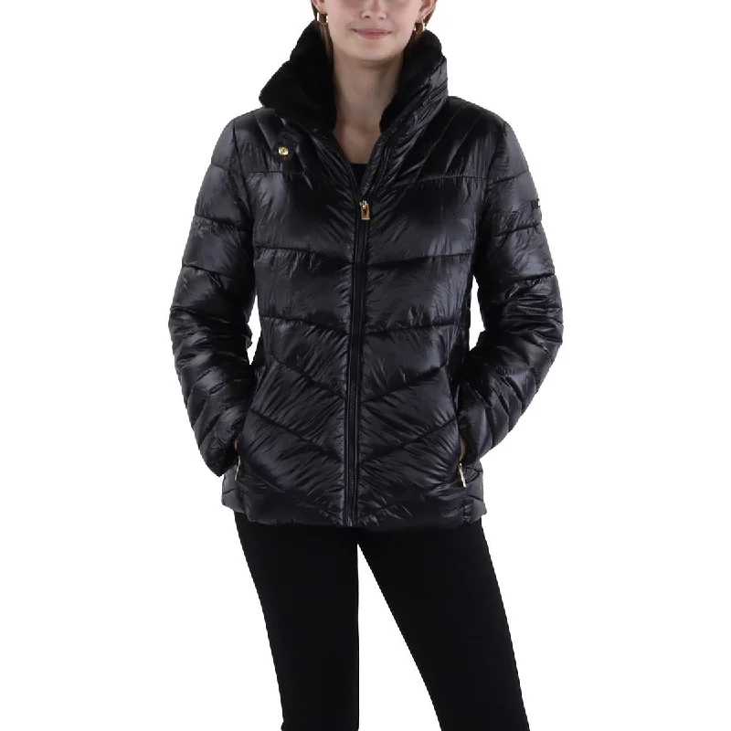 Soft Wearables Via Spiga Womens Quilted Water Repellent Puffer Jacket