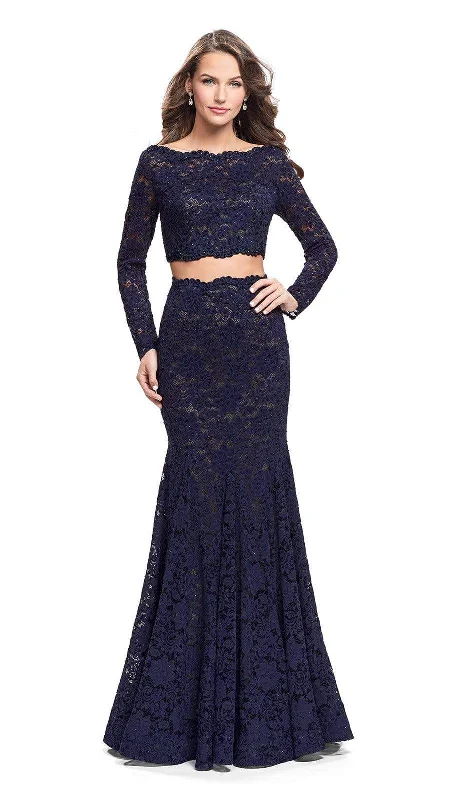 Cozy Essentials La Femme - 25668 Two Piece Lace Mermaid Dress