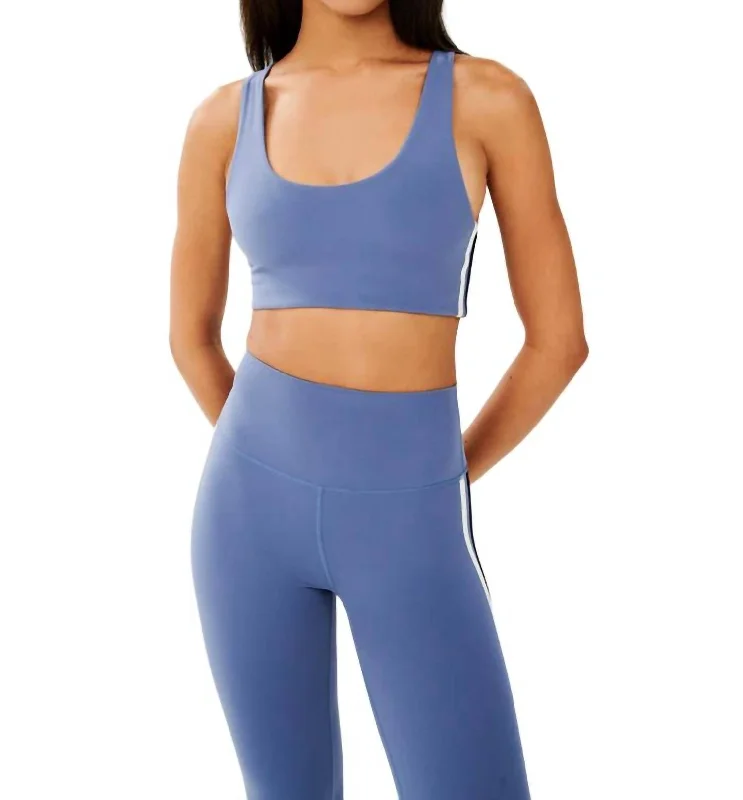 Relaxed Fits Ella Airweight Bra In Steel Blue/white