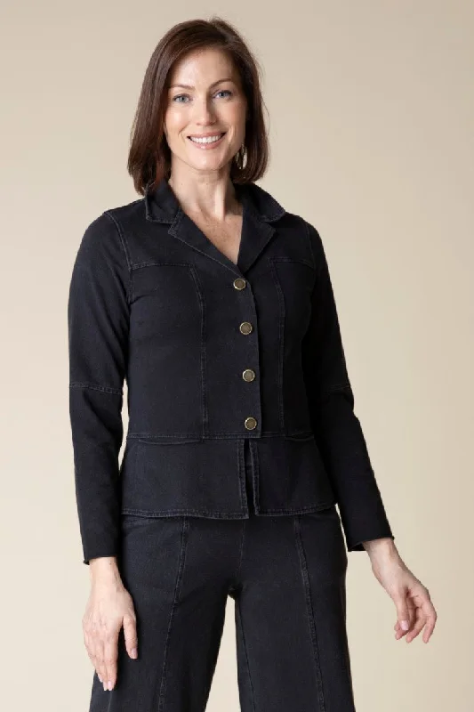 Chic Outfits Stonewash Knit Urban Jacket