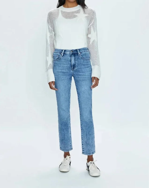 Trendy Layers Madi High Rise Modern Slim Jeans In Silver Lake