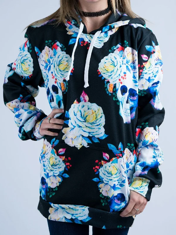 Soft Tops Happy Skulls Black Unisex Hoodie