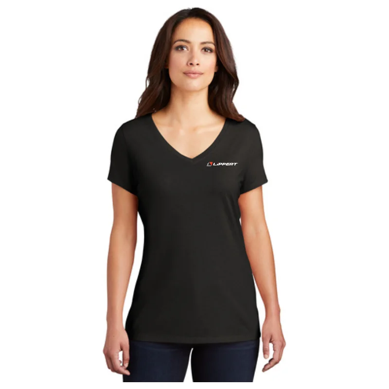 Effortless Dressing Ladies Softstyle V-Neck T-Shirt (Black)