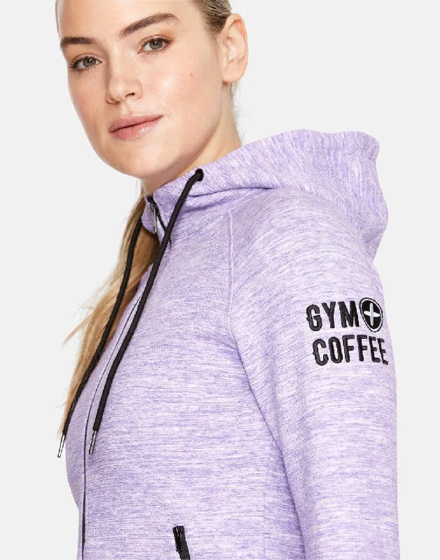 Cozy Footwear Lilac Fleck Zip Hoodie