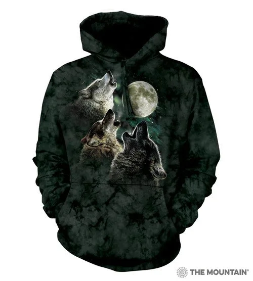 Soft Wearables The Mountain® Three Wolf Moon Unisex Hoodie Sweatshirt