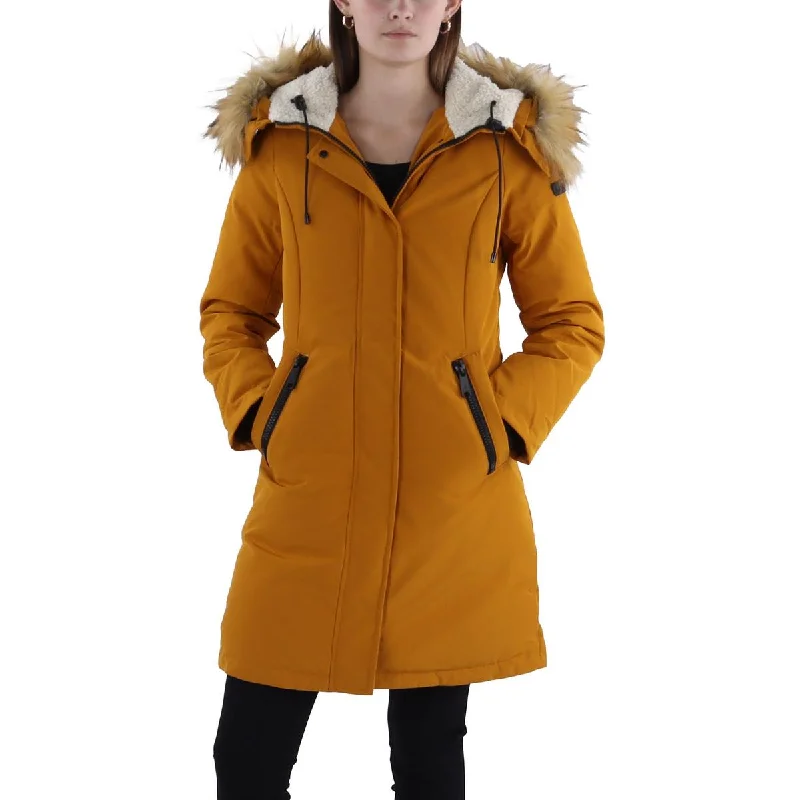 Elegant Casuals Sam Edelman Womens Quilted Hooded Parka Coat