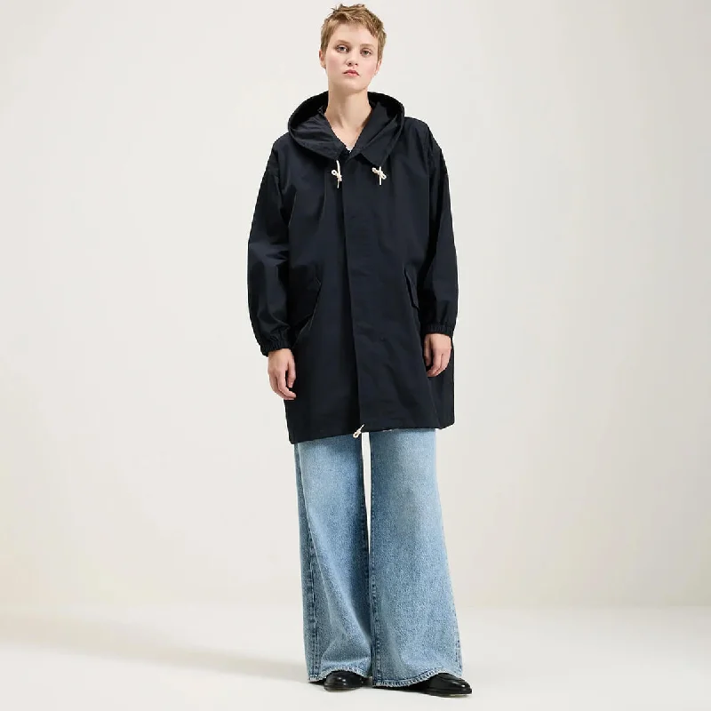 Warm Wear Laos Hooded Parka in Navy by Bellerose