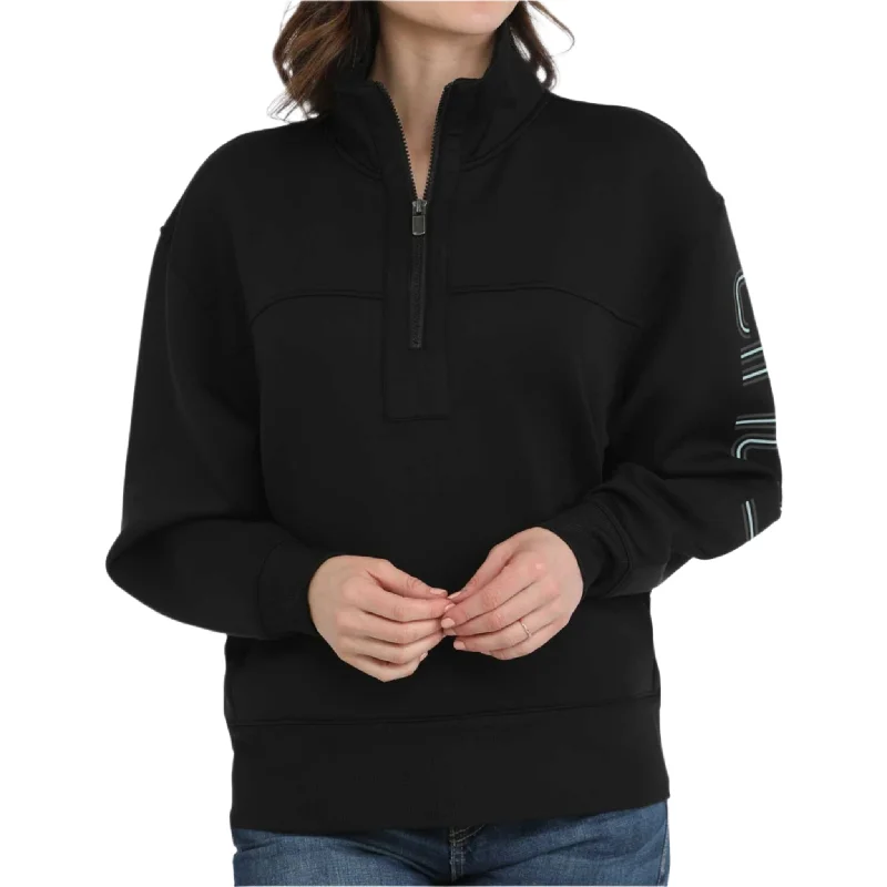 Classic Comfort Cinch Women's Black 1/4 Zip Pullover