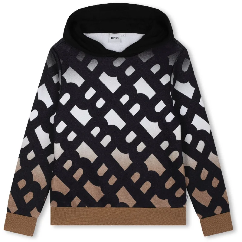 Warm Wear Hugo Boss Black Hooded Crewneck