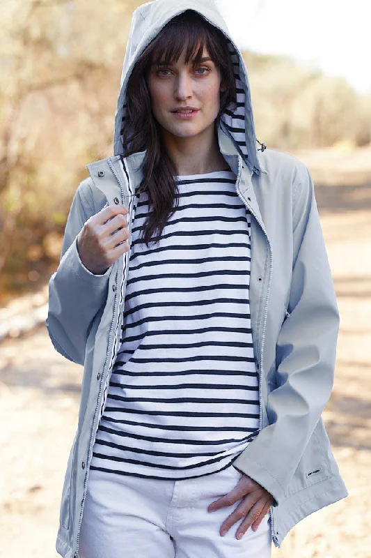 Soft Looks ST MORGANE - Waterproof Raincoat with Hood (GRAY)