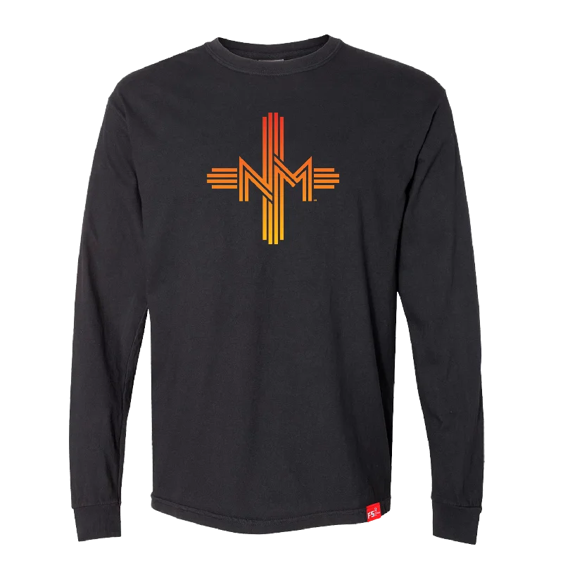 Casual Fit Sunset New Mexico Zia T-Shirt Long Sleeve