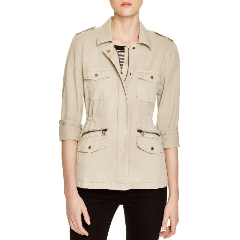 Easy Wear Chic Lily Aldridge for Velvet Womens Ruby Collar Cotton Shirt Jacket