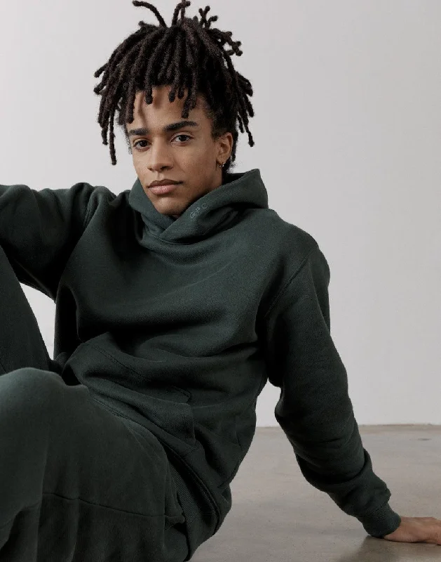 Comfortable Jeans The Oversized Pullover Hoodie in Earth Green