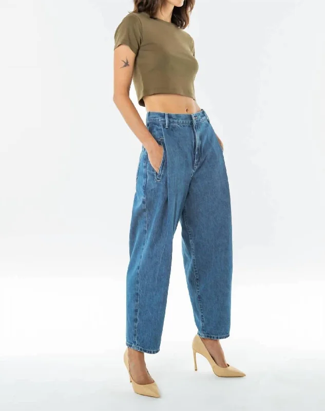 Timeless Outfits Rose Relaxed Pleat Pants In Salina