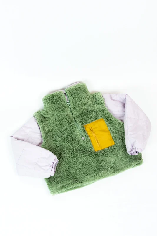 Comfortable Jeans Kids' Sherpa Jacket | Lavender/Sage/Yellow