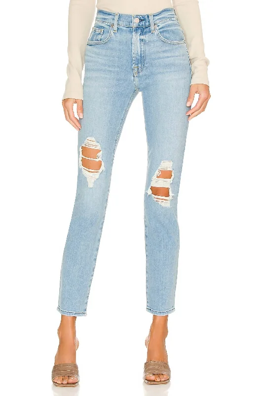 Comfortable Lounge Wear Peggi Straight Jean In Sierra Madre