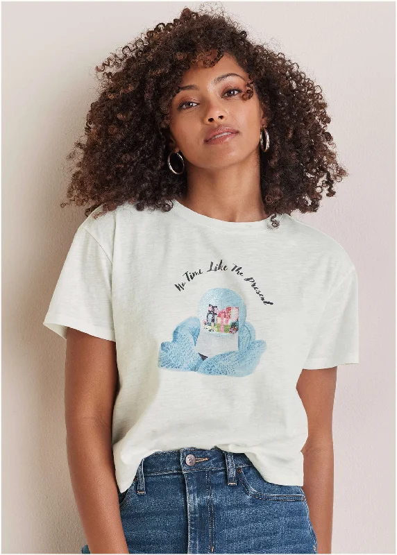 Easy Chic The Present Graphic Tee - Off White