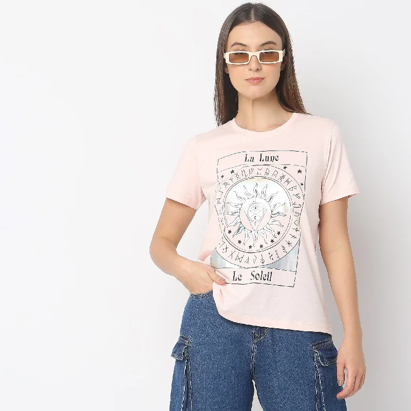 Sporty Wear Regular Fit Graphic T-Shirt