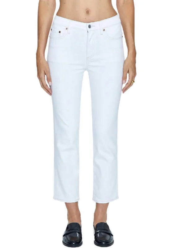 Elegant Casuals Monroe Crop Jeans In Le Blanc