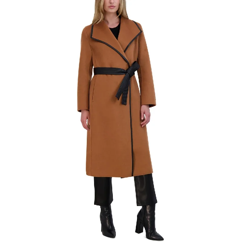 Comfortable Tops Tahari Womens Wool Blend Maxi Wrap Coat
