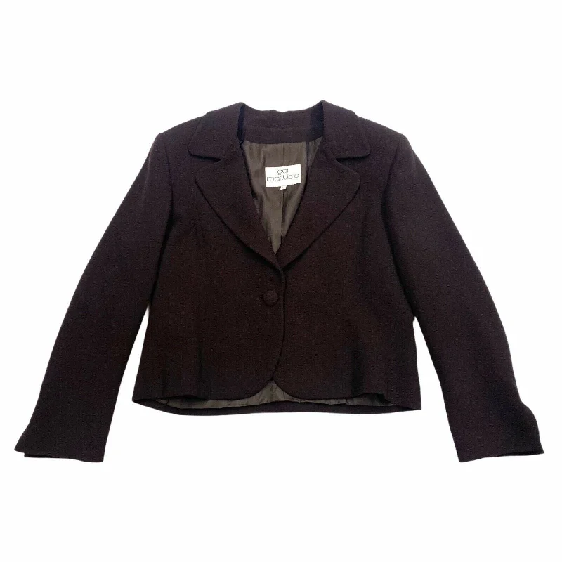 Soft Layers Gai Mattiolo Womens Blazer Jacket | Vintage Brown Single Button Designer  VTG